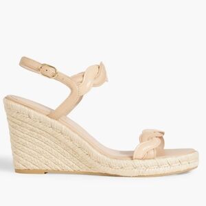 Stuart Weiztman Twisted patent-leather espadrille wedge sandals
